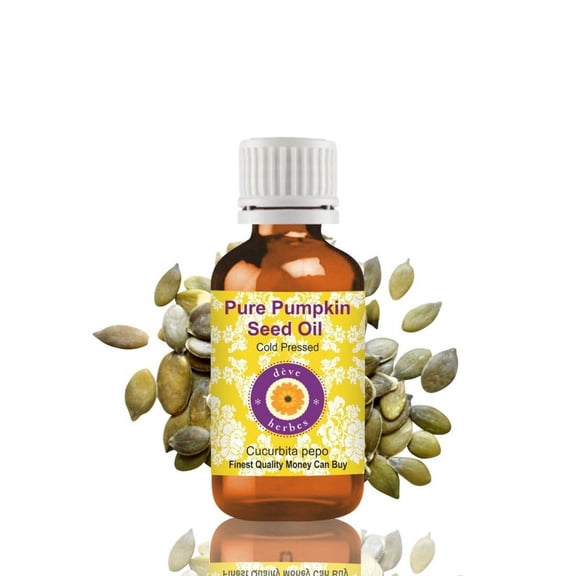 Deve Herbes Pure Pumpkin Seed Oil (Cucurbita pepo) Cold-Pressed Natural Botanical Oil for Skin, Hair & Massage 5ml