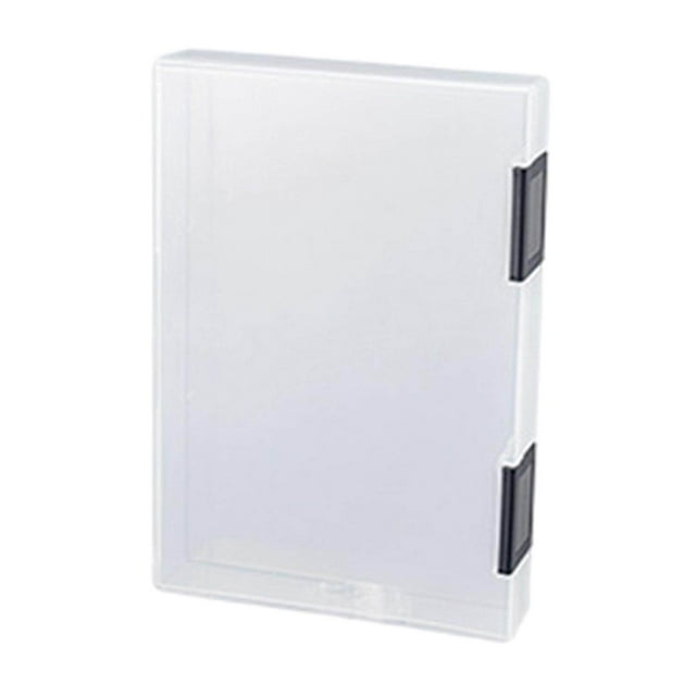 Transparent Portable File Case Double-buckle with Handle Box Durable Case Containers A5 Thick Black
