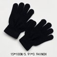 thumbnail image 2 of Otqutp 2 Pairs Kids Gloves Winter Mittens Toddler Gloves Full Fingers Knit Gloves Children Stretchy Warm Gloves for Boys Girls 1-5Years(Black,1-5 Years), 2 of 2