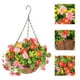 thumbnail image 2 of Flores artificiales en canasta colgante Canasta de canasta de flores colgantes Canasta de jardín, 2 of 4