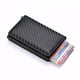 thumbnail image 1 of ZHAOCHENG Cartera con protección RFID y NFC de carbono para 6 tarjetas, color negro, talla única, 1 of 5
