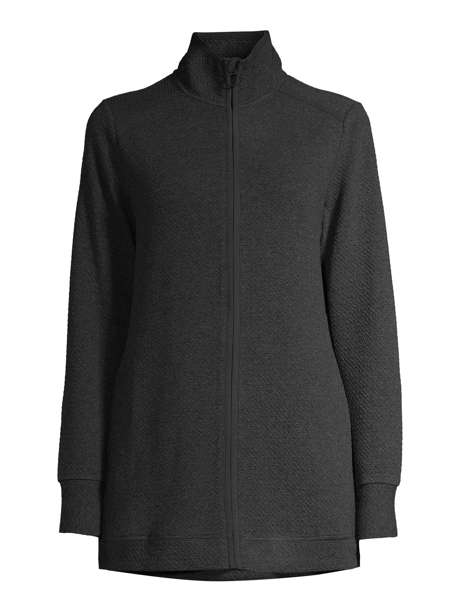 Avia Women's Athleisure Ottoman Tunic Jacket Full Zip, Textured