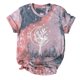 thumbnail image 3 of Camiseta con estampado de sol y luna para mujer, camiseta de manga corta con cuello redondo, camiseta informal divertida y bonita para chica adolescente OAVQHLG3B Store  lin121212, 3 of 4