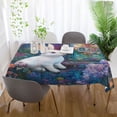 thumbnail image 6 of BZSMCE Square Tablecloth Enchanted Garden Rabbit Pattern Tableclothes, 6 of 9