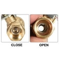 thumbnail image 3 of PiccoCasa Brass Air Ball Valve Shut Off Switch G1/4 Female to Female Pipe Coupler 180 Degree Operation Handle 2Pcs, 3 of 3