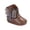 Coffee, variant on HEWUQI Newborn Baby Boy Girl Boots Western Cowboy Boots Infant Non Slip Soft Sole First Walking Crib Shoes Blue Size 4 Infant
