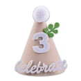 thumbnail image 2 of sunsanly Birthday Cone Hat Handmade Elastic Band Ornamental Comfortable Size 1/2/3 Years Old Photo Props Boys Girls Kids Baby Shower Party Hat Party Supplies, 2 of 8