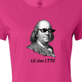 thumbnail image 4 of Inktastic Lit since 1776 Lit Ben Franklin Women's T-Shirt, 4 of 5
