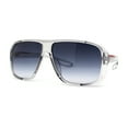 thumbnail image 1 of Mens Oversize European Design Racer Plastic Fashion Sunglasses Slate Navy, 1 of 4