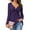 Purple, variant on Sherrylily Women V-Neck Front Knotted Blouse Shirt Long Sleeve Elegant Casual T-Shirt Pullover Tops