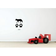New Wall Ideas Jackal Paw Prints Wild Outdoor Animal Bathroom 20 X30" -
