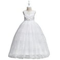 thumbnail image 2 of Godderr Kids Girls Dress Princess Skirt Long Mid Big Kids Wedding Dress Lace Fluffy Skirt Dress Teen Dress Evening Dress Flower Girl Dresses for Wedding for 4-14Y, 2 of 7