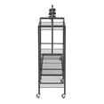 thumbnail image 6 of Mobile Cleaning Trolley Cart with Wheels 25.6x11.8x33.5 Inch for Home Office, 6 of 14