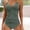 Army Green, variant on ZANKLEY Womens Halter Tankini Two Piece Bathing Suit V Neck Ruched Swimwear