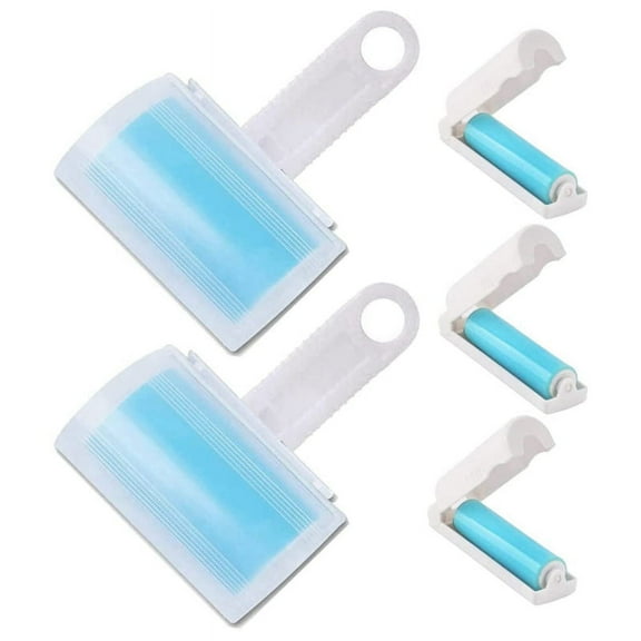 Washable 5 Pack, Reusable Sticky Pet Hair Lint Remover with Cover for Clothes, Hairs, Carseats
