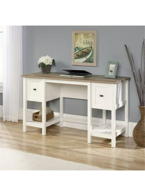 Bowery Hill Home Office Desk in Soft White