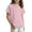 Pink, variant on Girls Linen Tops Short Sleeve T-shirts Solid Color Casual Summer Cozy Tees Loose Fit Crew Neck Tshirts (2-3 Years, Pink)