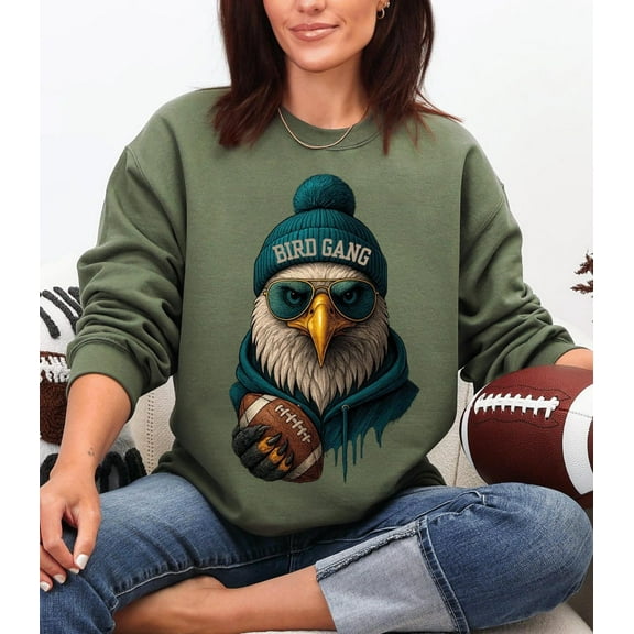 Bird Gang Football Sweatshirt, Philadelphia Game Day Hoodie, Team Mascot Crewneck, Eagle Fan Gift, Philly Style Shirt, Football Spirit Wear Tshirt All Size S-5XL