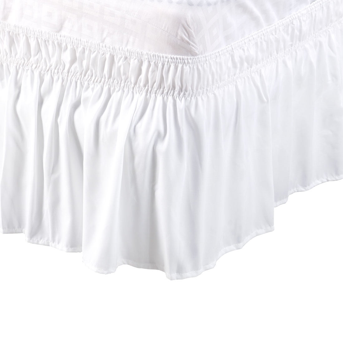 Greenland Home Fashions Cotton Voile 18-Inch White Bed Skirt King 