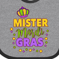 thumbnail image 4 of Inktastic Mister Mardi Gras with Crown and Dots Boys Baby Bib, 4 of 4
