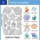 thumbnail image 3 of Troqueles de corte de 5 piezas con animales marinos para hacer tarjetas: estrellas de mar, conchas y troqueles de metal., 3 of 9