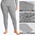 thumbnail image 4 of MANIFIQUE Plus Size Thermal Underwear for Women Long Johns Base Layer Top and Bottom Sets XL-5XL, 4 of 5