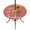 coral red, variant on Round Outdoor Tablecloth with Umbrella Hole and Zipper, Violet Sunshine Sunflower Tablecloth with Elastic Waterproof, Pastoral Bees Farmhouse Floral Patio Table Covers for 55" - 60" Pool Tables