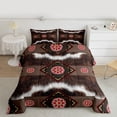 thumbnail image 3 of Homewish Rustic Cattle Hide Full Size Comforter Sets,Boho Bohemain Tribal Bedding Comforter Set,Red Diamond Bedding Sets For Men Women,Breathable Home Decor Reversible,3pcs, 3 of 9