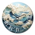 thumbnail image 4 of Designart "Kinetic Waves in the World of Art I" Nautical & Beach Oversized Wall Clock, 4 of 5