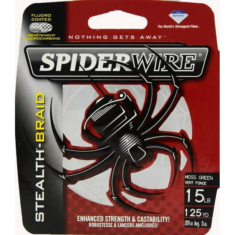 SpiderWire Stealth 15 LBS Superline, Moss Green, 125yd