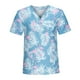 thumbnail image 4 of Tops de enfermería Salvador Ropa de trabajo Uniformes médicos Camisas de exfoliación para mujeres hombres adultos SPA cosmetología Azul claro XL, 4 of 10