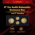 thumbnail image 2 of Q Power Car Audio Subwoofer Enclosure Box for 8 Inch Mids and 3 Inch Tweeters, 2 of 8
