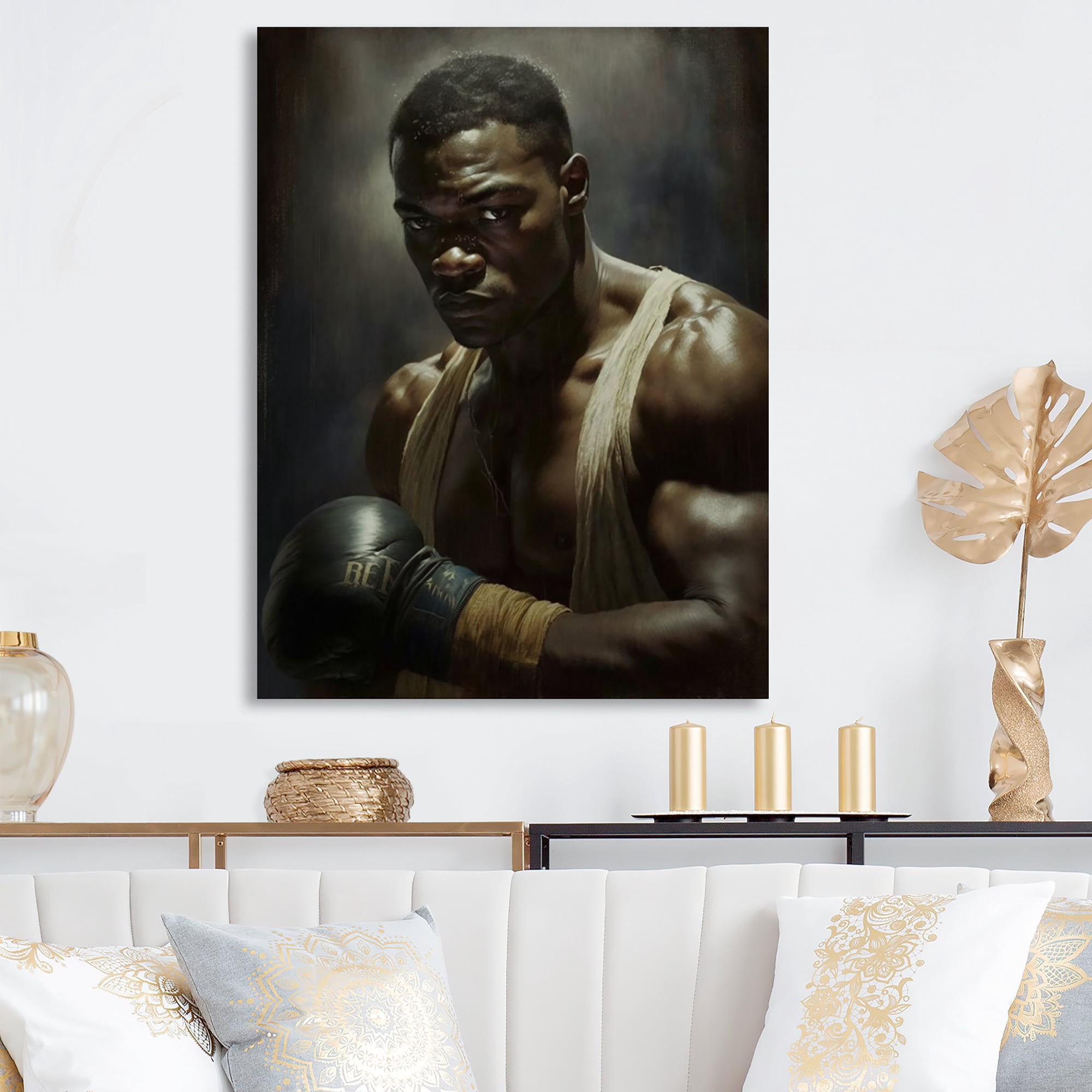 Designart Wrestling Man Canvas Wall Art