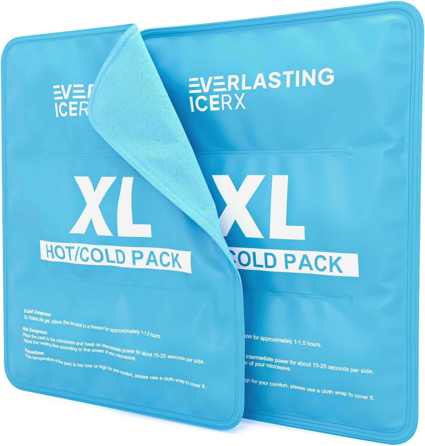 Everlasting Ice RX Gel Ice Pack Wraps, Reusable Hot and Cold Pack for Pain Relief, 2 Pack