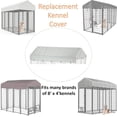 thumbnail image 5 of Outdoor  Kennel Cover 8'L x 4'W Replacement  Kennel Cover Made of 900D  Oxford Fabric Beige (Frame Not Included), 5 of 7