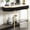 Black + Dark Walnut, variant on Living Room Table | Light Teal Coffee Table with Storage | Gold Steel Legs & Reeded Sides | Provides Neat Storage