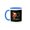 Blue/White, variant on 3drose, Image of Christmas Santa Claus Monogram- Letter K- Not Foil Embossed, 15oz Two-tone Red Mug