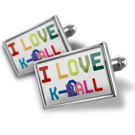 Cufflinks I Love K-Ball,Colorful - NEONBLOND