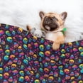 thumbnail image 3 of Yiaed mushroom color Skull Print Dog Blankets-Cat Blanket Washable for Couch Protection,Puppy Blanket, Soft Plush Reversible Throw Furniture Protector-Medium, 3 of 8