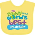 thumbnail image 3 of Inktastic Daddy Worlds Best Plumber Boys or Girls Baby Bib, 3 of 4