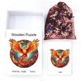 thumbnail image 3 of Rompecabezas de madera de Fénix rojo para adulto, caja de regalo de agradecimiento delicada, forma Irregular, animal, regalo interactivo familiar, alivio del estrés, 3 of 3