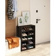 thumbnail image 2 of Brown Shoe Rack,Wooden Shoe Organizer Storage with Adjustable Shelfs for Entryway&Living Room, 2 of 6
