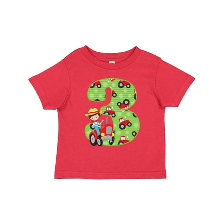 

Inktastic Tractor Boy 3rd Birthday Gift Toddler Boy Girl T-Shirt