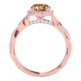 thumbnail image 3 of Aonejewelry 1.25 Ct. Ttw Interwine Shank Diamond and Morganite Ring In 14k Rose Gold, 3 of 4