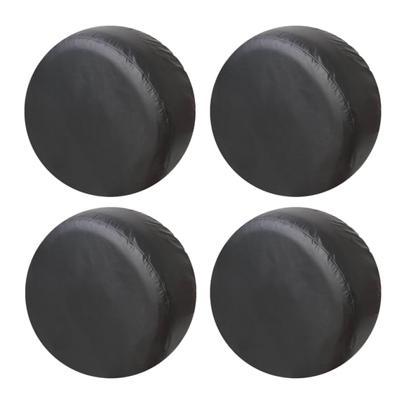 Moonet Tough Tire Covers, Black, Heavy Duty, Multi-Function, Tire Cover, 27L x 27W x 0H, 4 Pack