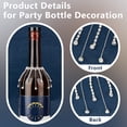 thumbnail image 4 of 4Pcs Brass & Alloy Rhinestone Wine Bottle Decoration for Party Bottle Decoration Silver 120mm, 4 of 6