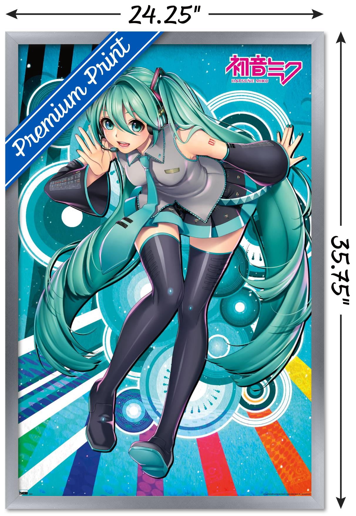 Hatsune Miku - Whisper Wall Poster, 22.375" x 34", Framed