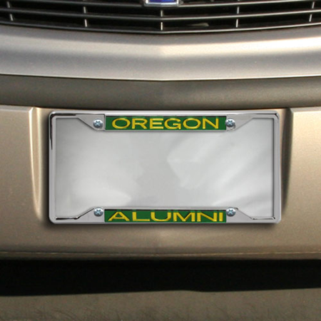 Dock Insert - Oregon Ducks Metal Alumni Inlaid Acrylic License Plate Frame