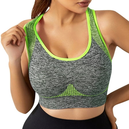 

SEMIMAY Women Sports Bras Strappy Padded Medium Support Yoga Bra Workout Bra Workout Tops For Women