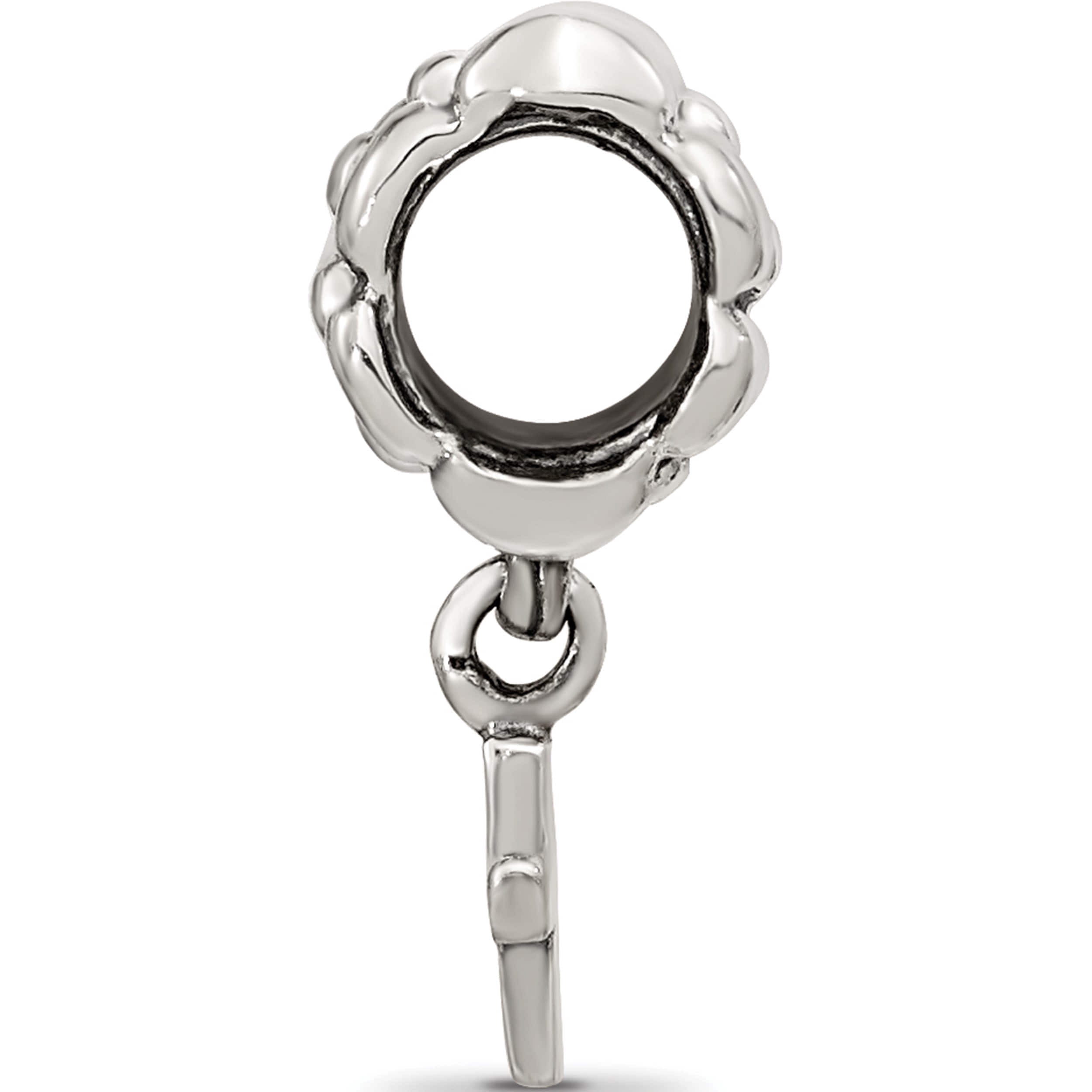 Sterling Silver Reflections Cross Dangle Bead (20 X 6.36) Made In Thailand qrs529